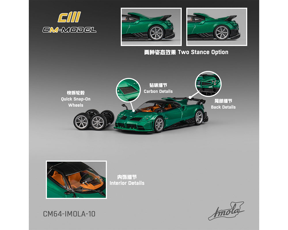 (Preorder) CM Model 1:64 Pagani Imola – Metallic Emerald Green