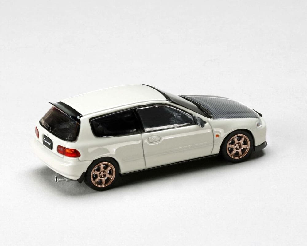 Hobby Japan 1:64 Honda Civic (EG6) SIR-II JDM Style – Frost White with Carbon Hood – JDM64