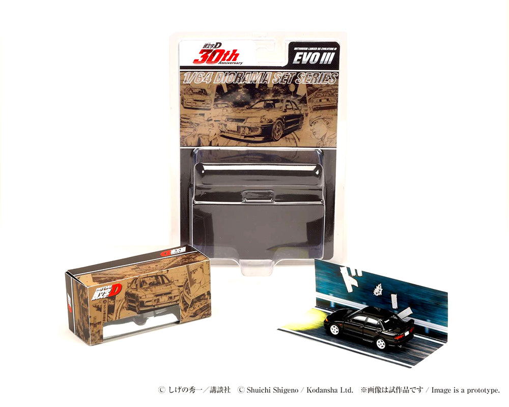 (Preorder) Hobby Japan 1:64 Initial D 30th Anniversary Mitsubishi Lancer RS Evolution III / INITIAL D Kyoichi Sudo VS Ryosuke Takahashi – JDM64