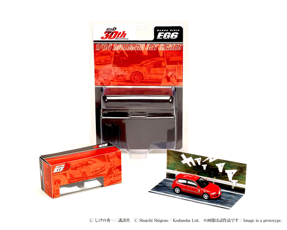 (Preorder) Hobby Japan 1:64 Initial D 30th Anniversary Honda CIVIC (EG6) Myogi Night Kids / INITIAL D Shingo Shoji VS Takumi Fujiwara – JDM64