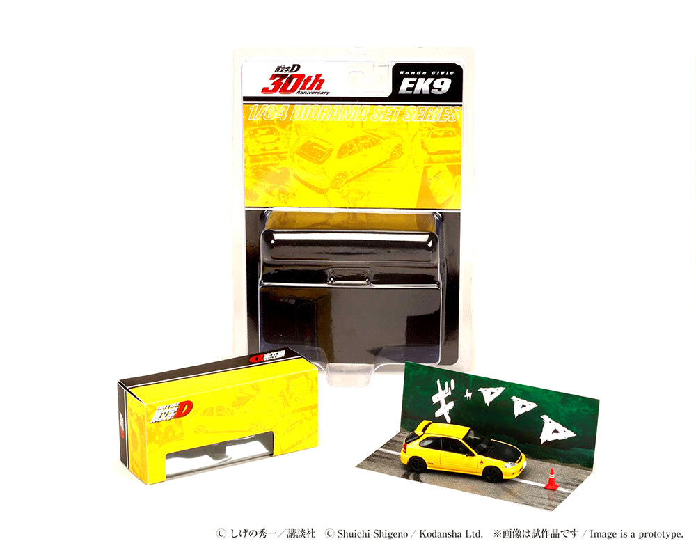 (Preorder) Hobby Japan 1:64 Initial D 30th Anniversary Honda CIVIC (EK9) Todojuku / INITIAL D Tomoyuki Tachi VS Takumi Fujiwara – JDM64
