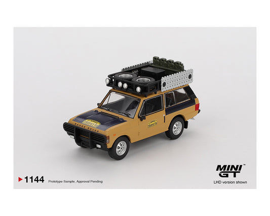 (Preorder) Mini GT 1:64 Range Rover 1981 Camel Trophy Sumatra C.Swoboda & K.Mentel Winner – Yellow