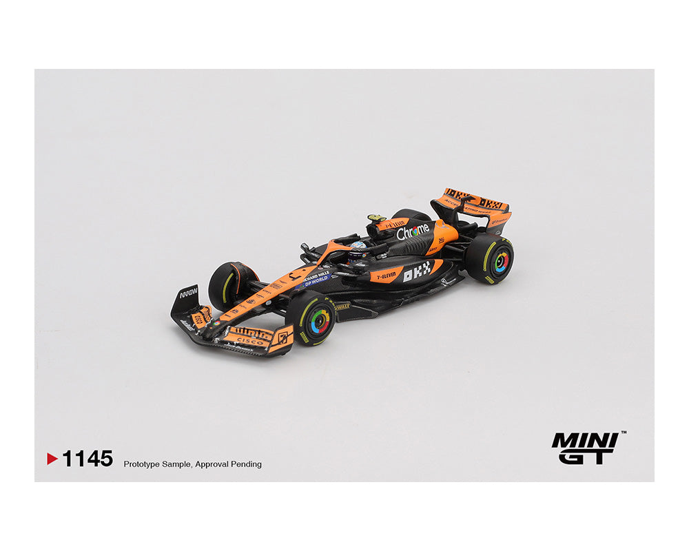 (Preorder) Mini GT 1:64 McLaren MCL38 #4 Lando Norris 2024 F1 2024 Hungarian GP 2nd Place – Black Orange