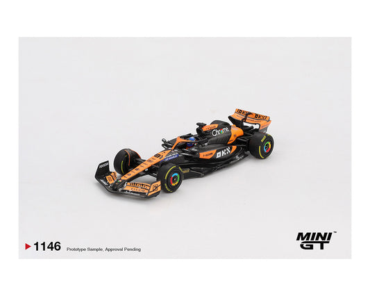 (Preorder) Mini GT 1:64 McLaren MCL38 #81 Oscar Piastri 2024 F1 2024 Hungarian GP Winner – Black Orange