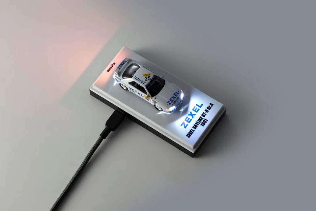 KYOSHO 1/64 ZEXEL SKYLINE GT - R(R32) 25 with LED (Compatible with MOTN Base) 07012LE 1:64 diecast model