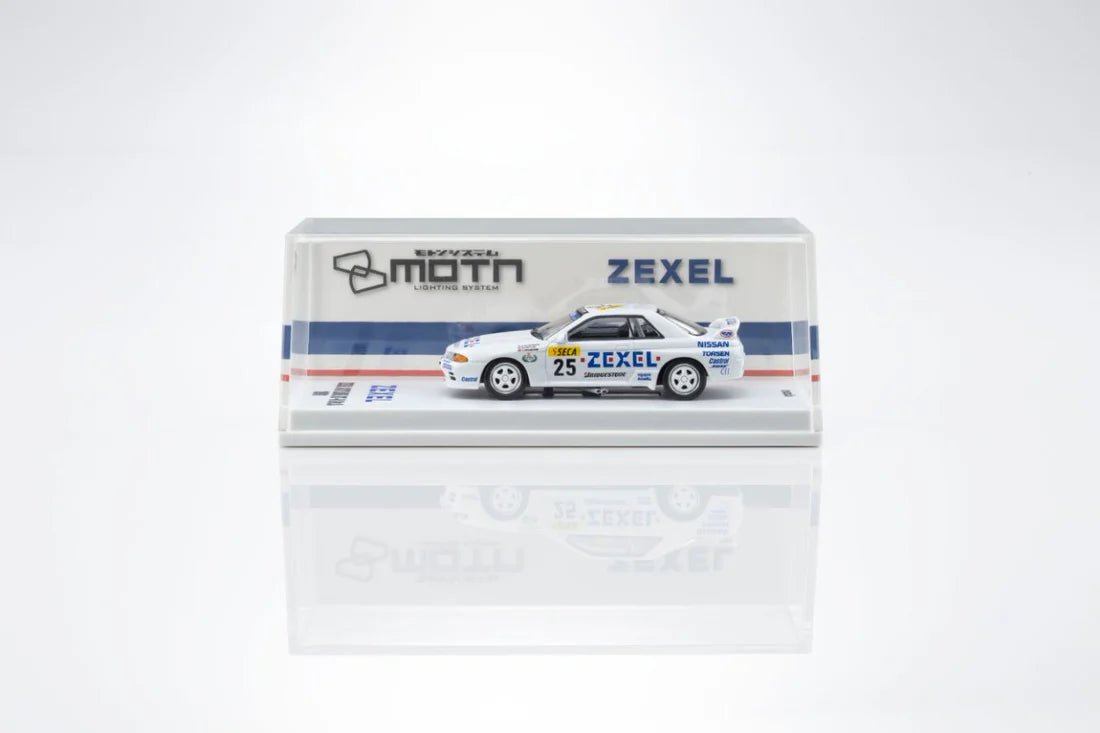 KYOSHO 1/64 ZEXEL SKYLINE GT - R(R32) 25 with LED (Compatible with MOTN Base) 07012LE 1:64 diecast model