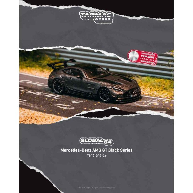 Tarmac Works 1/64 Mercedes-Benz AMG GT Black Series diecast model in grey