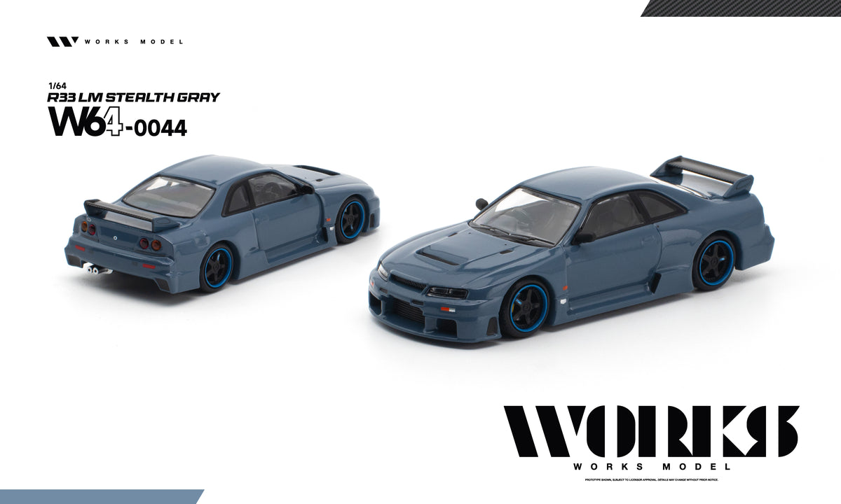Stealth Gray Works R33 LM 1/64 scale diecast, side profile detail