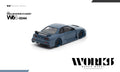 Works 1/64 R33 LM diecast model in Stealth Gray, paper packaging