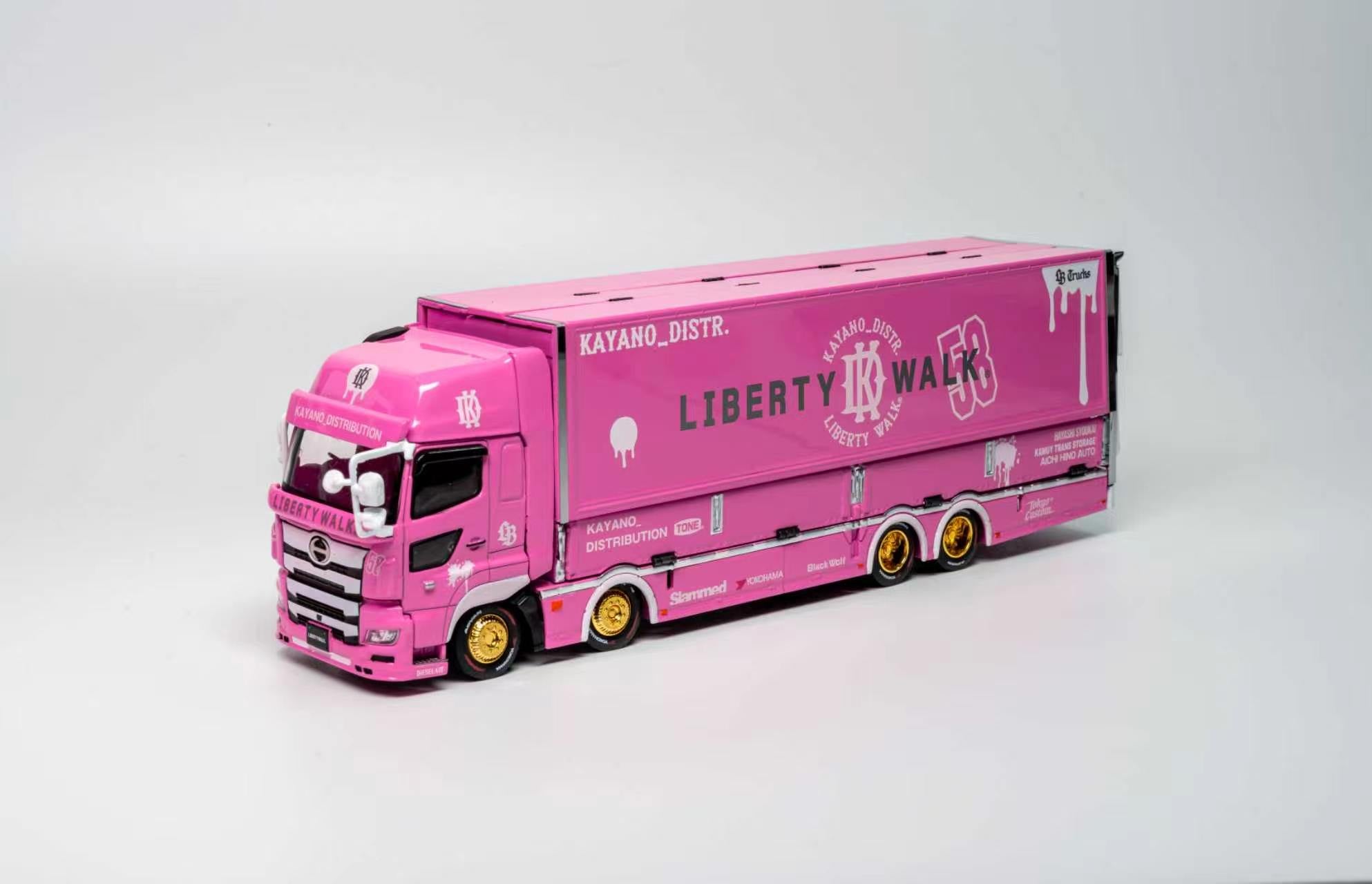 (PREORDER) GCD 1/64 HINO 700 LB PINK - KAYANO DISTRIBUTION EDITION KS-093-738