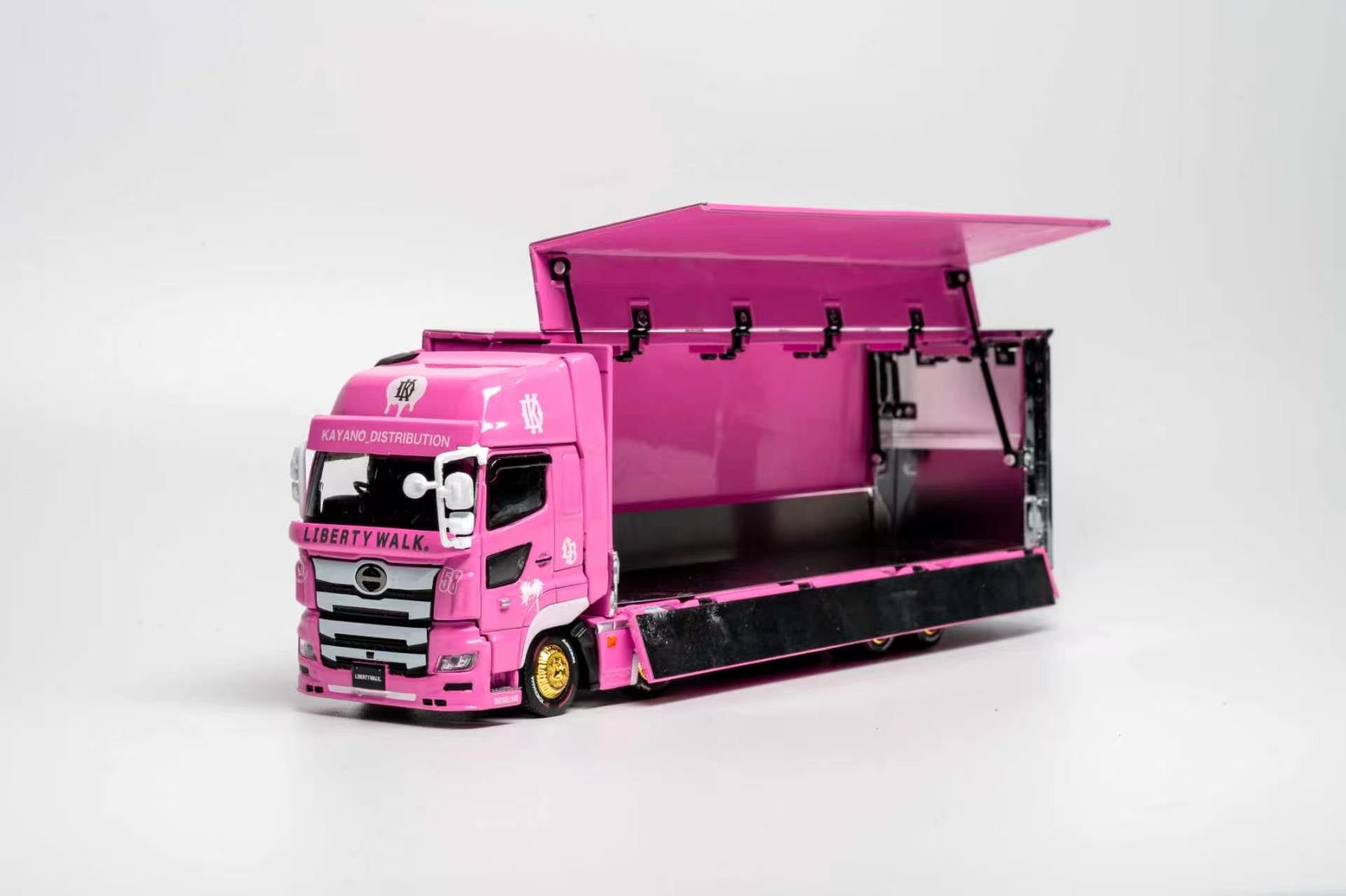 (PREORDER) GCD 1/64 HINO 700 LB PINK - KAYANO DISTRIBUTION EDITION KS-093-738