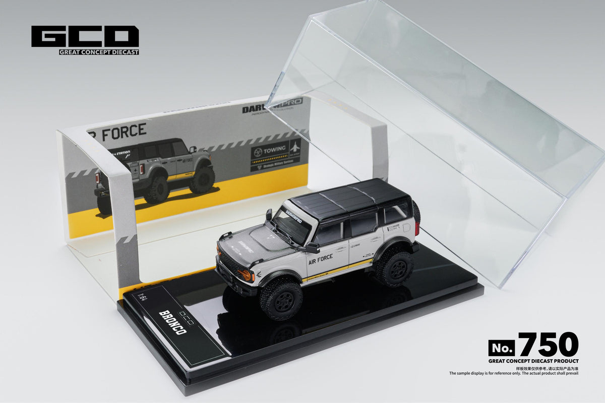 DarwinPRO Bronco 1/64 scale model, Air Force Grey livery side profile