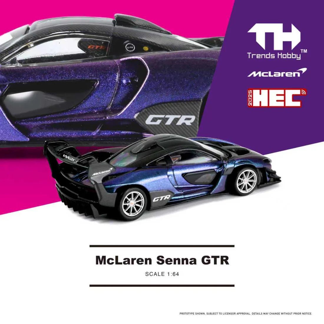 Trends Hobby 1/64 McLaren Senna GTR Magic Purple HCFC 2025 Limited Edition 241080J 1:64 diecast model