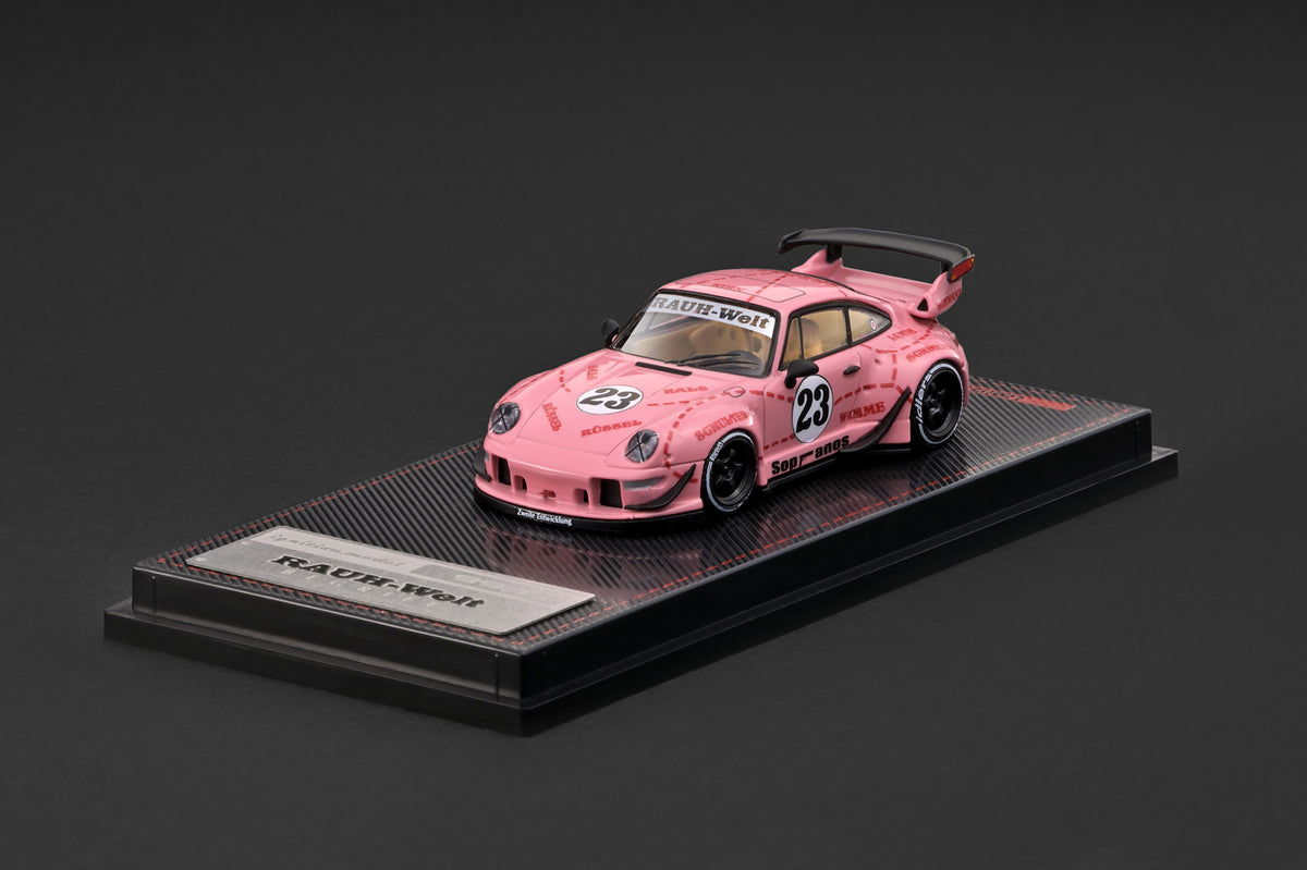 Side profile of Ignition Model 1/64 pink 993 RWB widebody