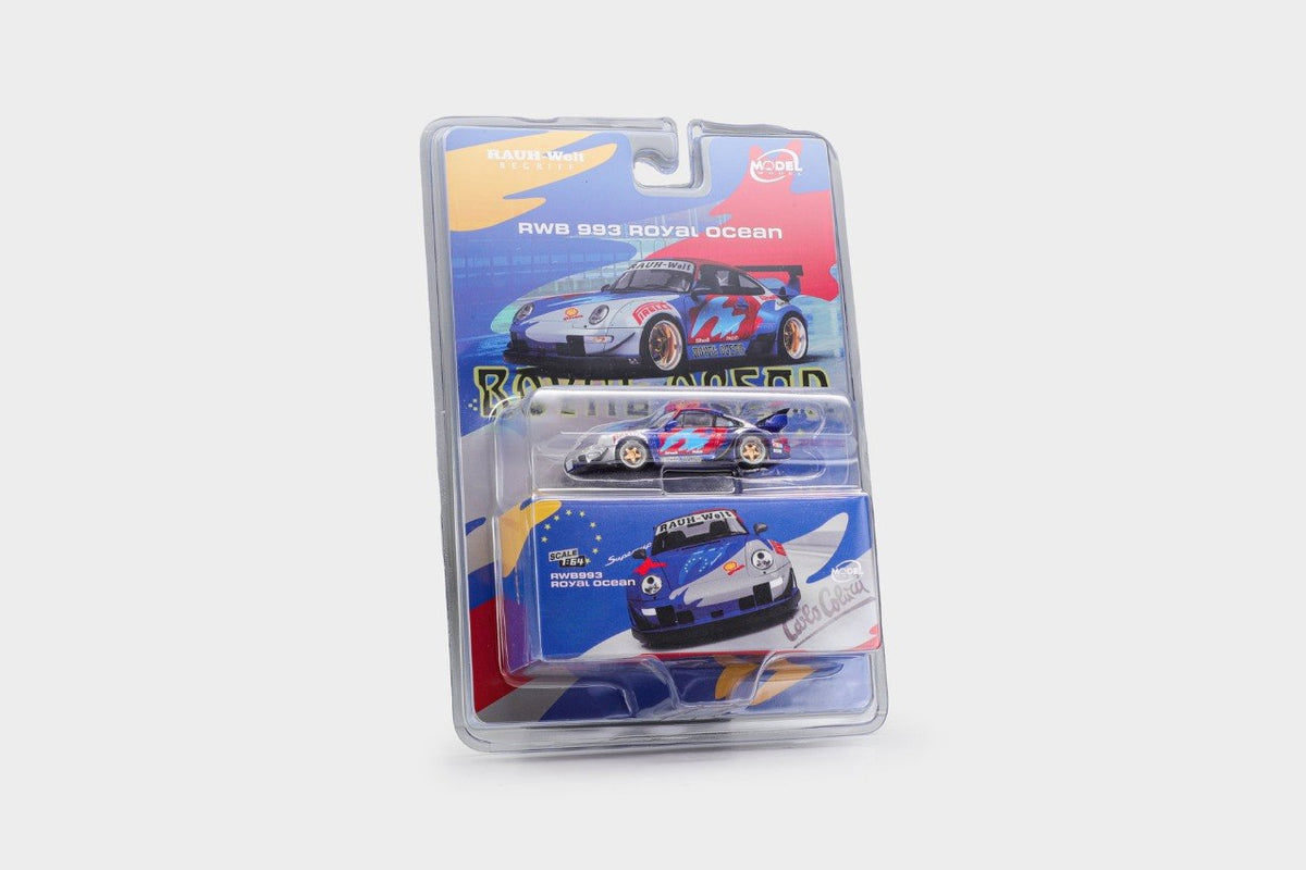 Modelmodel 1/64 RWB 993 in Royal Ocean finish, blister pack presentation