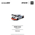 Silver Poprace RWB 930 1/64 scale diecast model, angled front view