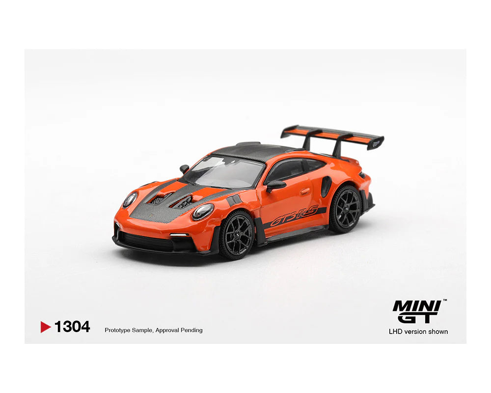 Mini GT 1:64 Porsche 911 (992) GT3 RS Weissach Package in Gulf Orange