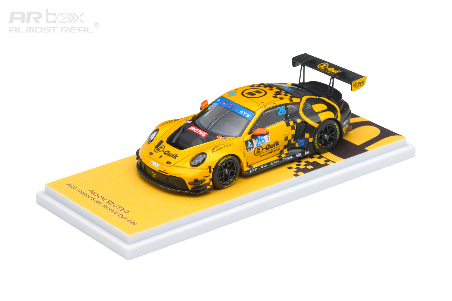 (PREORDER) Almost Real 1/64 Porsche 911 GT3 R 2025 Thailand Super Series B-Quik Absolute Racing #26 640005001