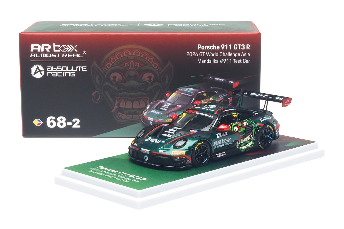 Almost Real 1/64 scale Porsche 911 GT3 R in white race livery