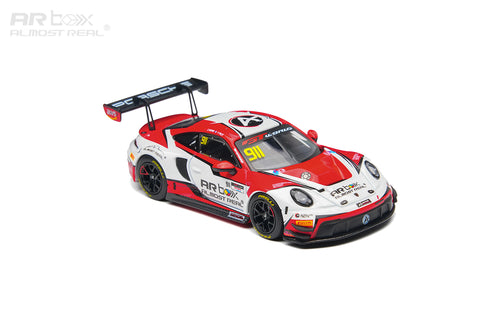 Almost Real 1/64 Porsche 911 GT3 R white race car #911 livery