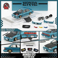 BM Creations 1/64 HONDA CIVIC EF2 1991 - Custom Blue with Black Bonnet LHD 64B0472 1:64 diecast model