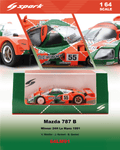 (PREORDER) SPARK 1/64 Mazda 787 B No.55 Winner Le Mans 24H 1991 V. Weidler - J. Herbert - B. Gachot 64LM91 1:64 diecast model
