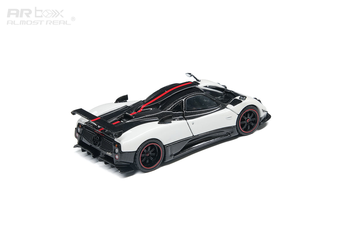 Almost Real Pagani Zonda Cinque Coupe white finish detailed side profile shot