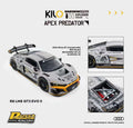 Kilo Works 1/64 scale Audi R8 LMS GT3 EVO II race car model, white and blue livery
