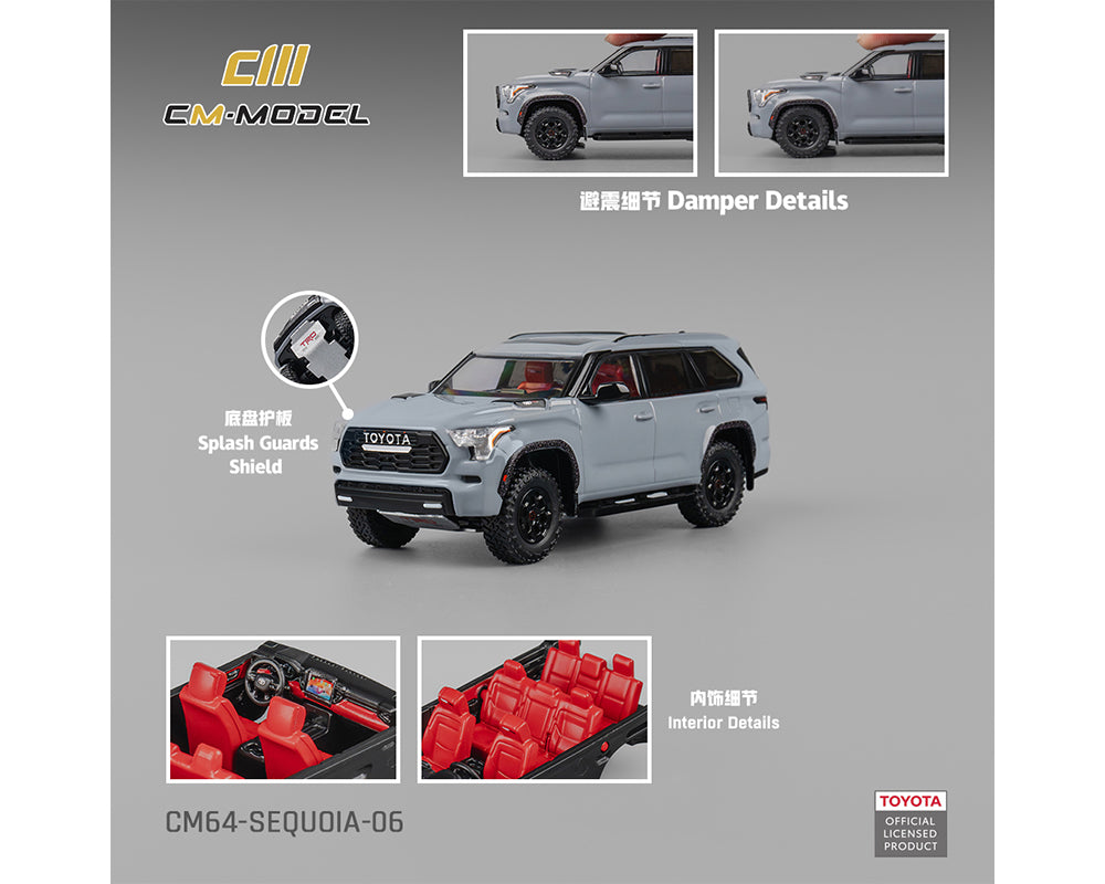 (Preorder) CM Model 1:64 Toyota Sequoia 2024 – Cement Grey – Limited Edition