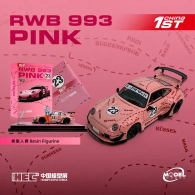ModelModel 1/64 scale RWB Porsche 993 in pink with HEC livery