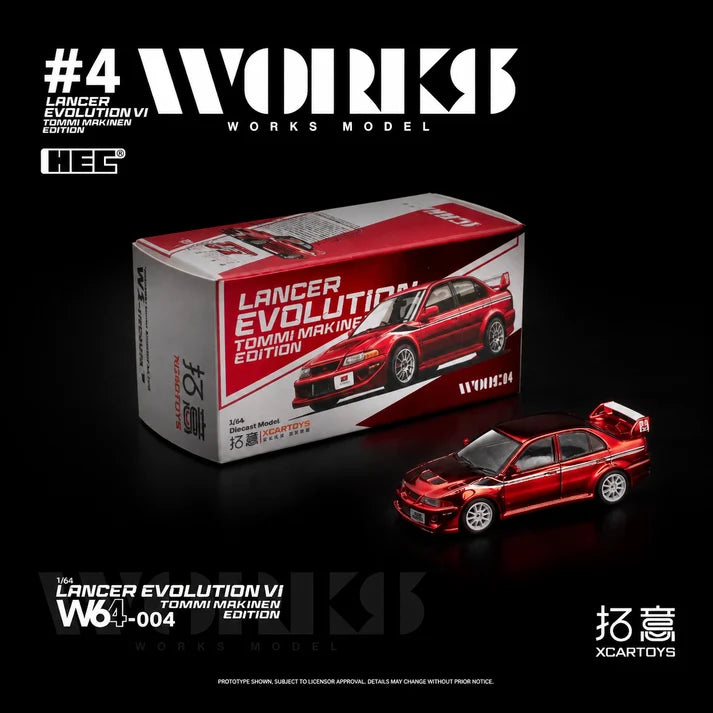 Works 1/64 scale Lancer Evolution VI TME HEC 2026 diecast model