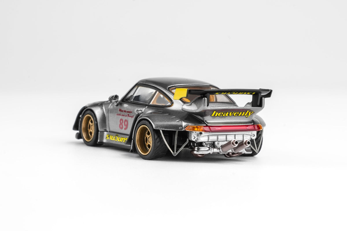 RWB widebody Porsche 993 diecast model with paper sleeve packaging