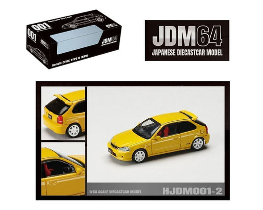 Hobby Japan 1:64 Honda Civic Type R (EK9) – Sunlight Yellow – JDM64