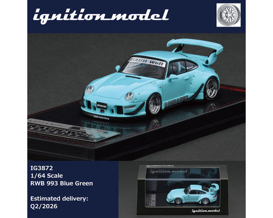 (Preorder) Ignition Model 1:64 Rauh-Welt Begriff RWB 993 – Blue Green