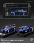 Ignition Model 1/64 Nissan Skyline GT-R R34 in Blue Metallic