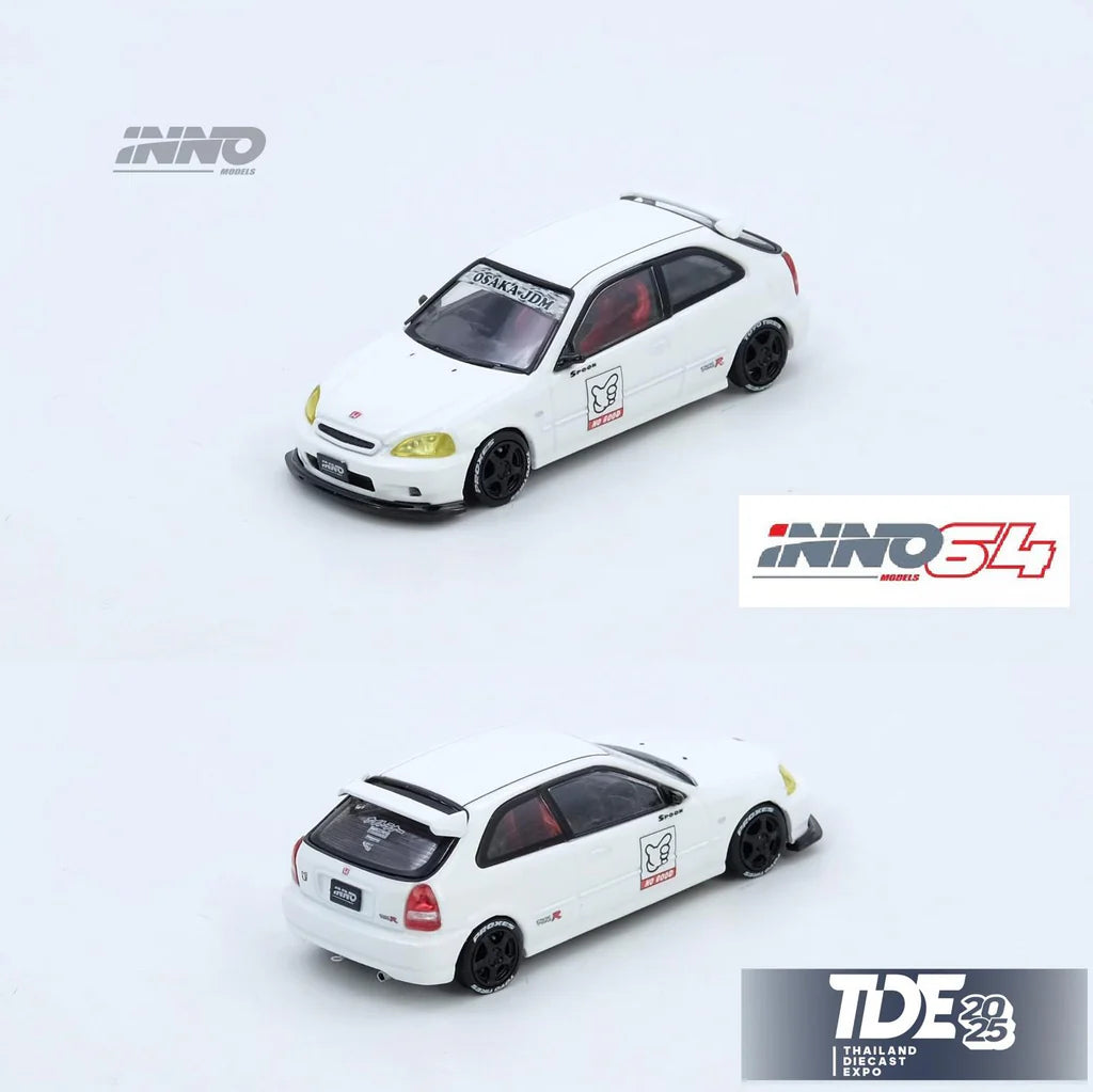 INNO64 1/64 Honda Civic TYPE-R (EK9) White Thailand Diecast Expo 2025 IN64-EK9-TDE25