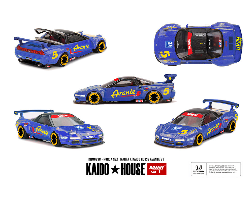 (Preorder) Kaido House x Mini GT Honda NSX Tamiya X Kaido House Avante V1- Blue