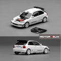 Motorhelix 1/64 scale Honda Civic TYPE R EK9 in white J's Racing livery