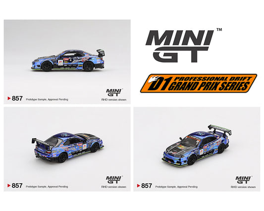 Mini GT 1:64 Japan Exclusive Nissan Silvia (S15) D-MAX Racing #46 2023 D1 Grand Prix – Limited Edition