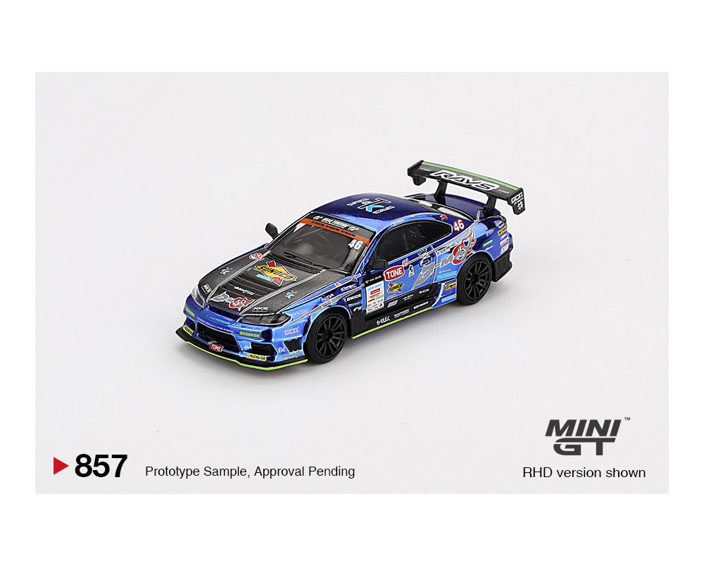 Mini GT 1:64 Japan Exclusive Nissan Silvia (S15) D-MAX Racing #46 2023 D1 Grand Prix – Limited Edition