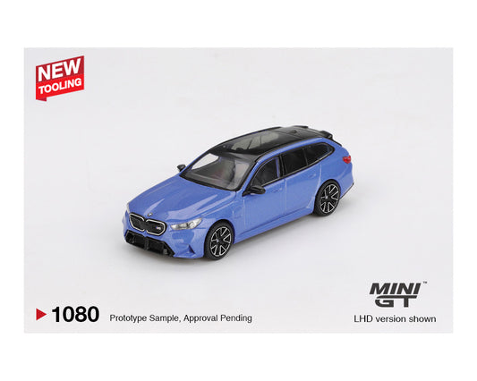 (Preorder) Mini GT 1:64 BMW M5 Touring (G99) – Marina Bay Blue Metallic – Mijo Exclusives
