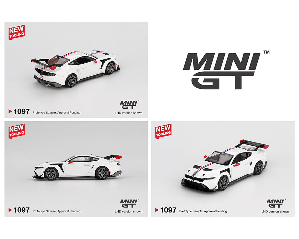 (Preorder) Mini GT 1:64 Ford Mustang GTD Spirit of America – White