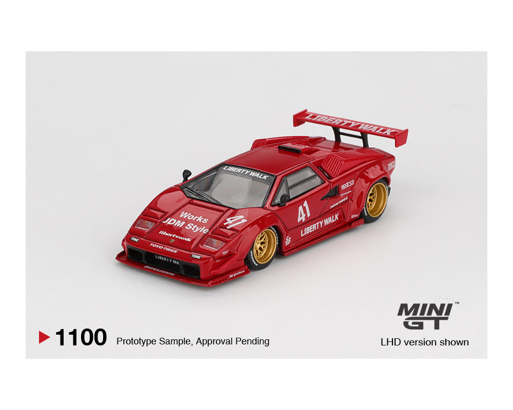 (Preorder) Mini GT 1:64 Lamborghini Countach LB-WORKS – Red