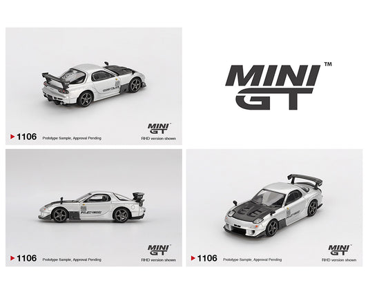 (Preorder) Mini GT 1:64 Mazda RX-7 RE-Amemiya – Silver Metallic