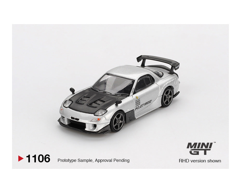 (Preorder) Mini GT 1:64 Mazda RX-7 RE-Amemiya – Silver Metallic