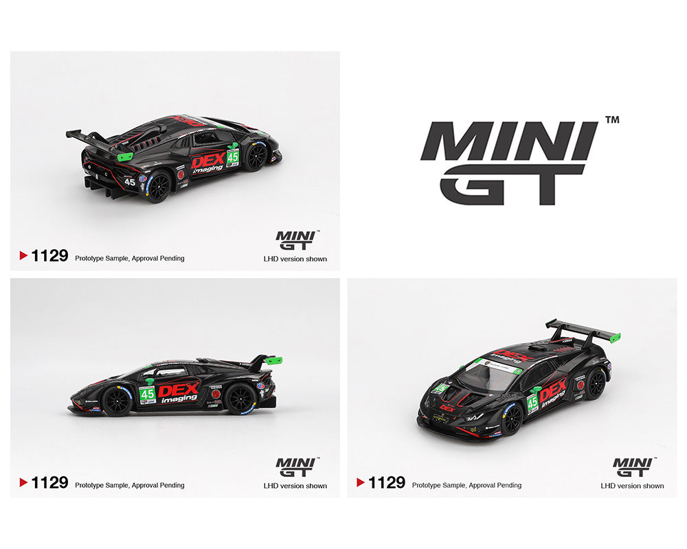 (Preorder) Mini GT 1:64 Lamborghini Huracán GT3 EVO2 #45 No.45 DEX Imaging 2024 IMSA Daytona 24 Hrs