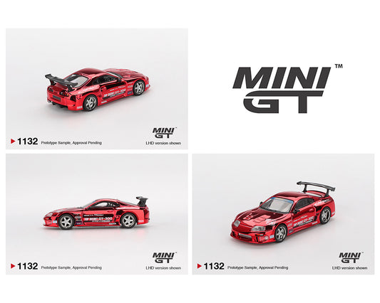 (Preorder) Mini GT 1:64 Toyota Supra (A80) Top Secret GT-300 Top Secret – Red Chrome- Limited Edition