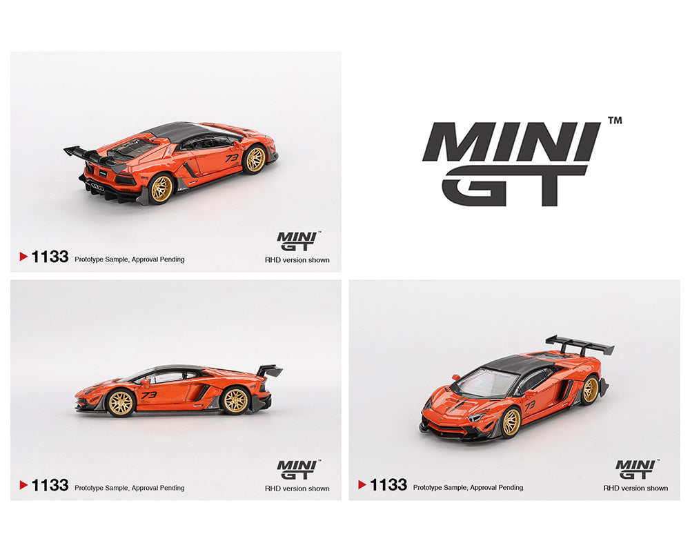 (Preorder) Mini GT 1:64 LB★WORKS Lamborghini Aventador – Orange – MDX 2025 Limited Edition