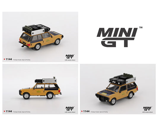(Preorder) Mini GT 1:64 Range Rover 1981 Camel Trophy Sumatra C.Swoboda & K.Mentel  Winner – Yellow