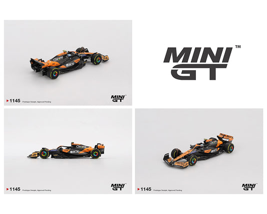 (Preorder) Mini GT 1:64 McLaren MCL38 #4 Lando Norris 2024 F1 2024 Hungarian GP 2nd Place – Black Orange